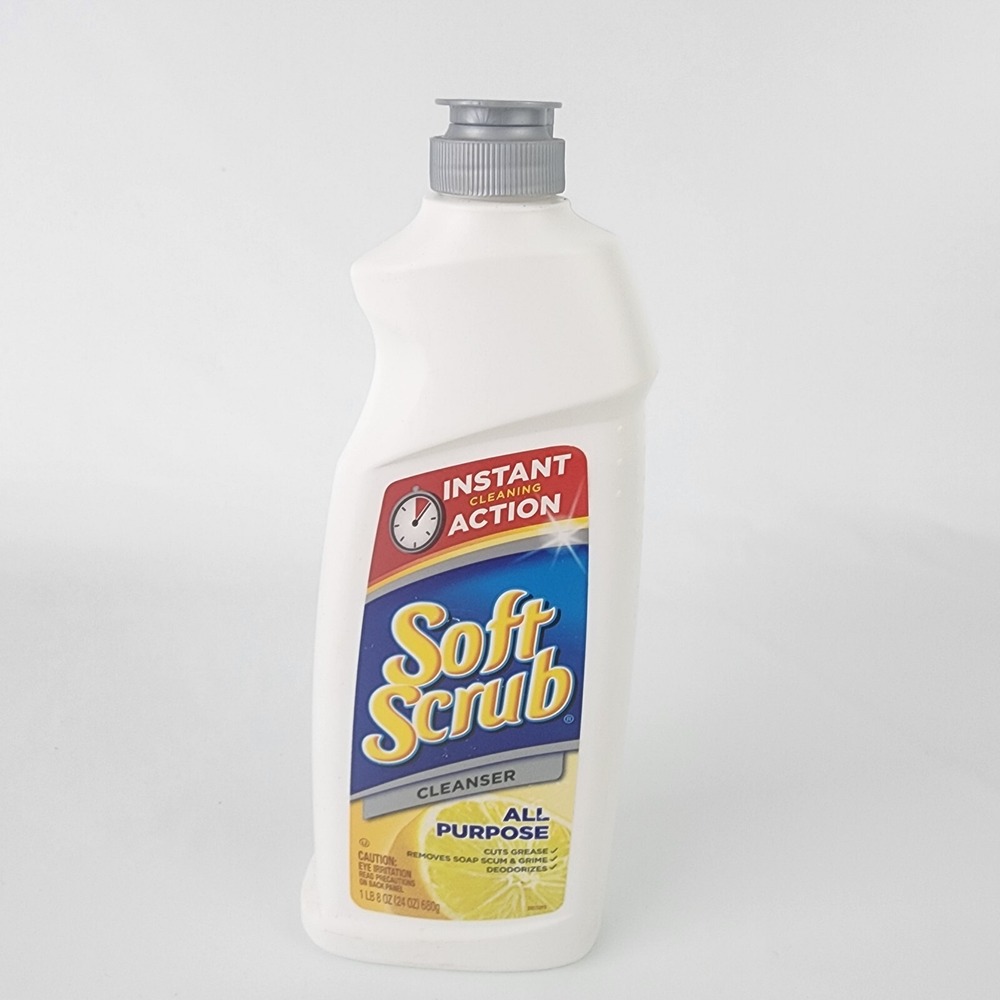 Soft Scrub LEMON Scent Heavy Duty Cleaner 24 oz. Deodorizes Tough Stains 000865